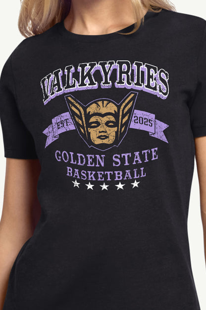 Starter Popular | WOMENS WNBA GOLDEN STATE VALKYRIES BLEACHERS & BANNER T SHIRT