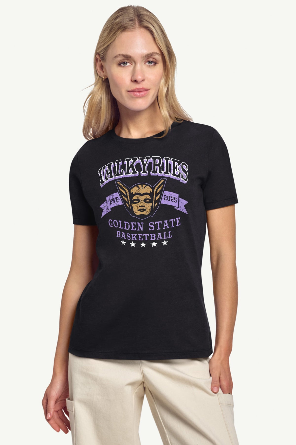 Starter Popular | WOMENS WNBA GOLDEN STATE VALKYRIES BLEACHERS & BANNER T SHIRT