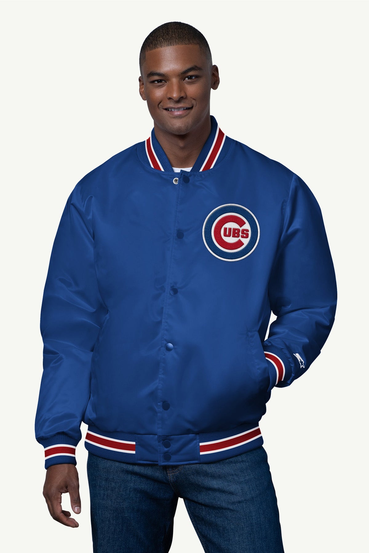 Starter Premium | MENS CHICAGO CUBS SATIN VARSITY JACKET