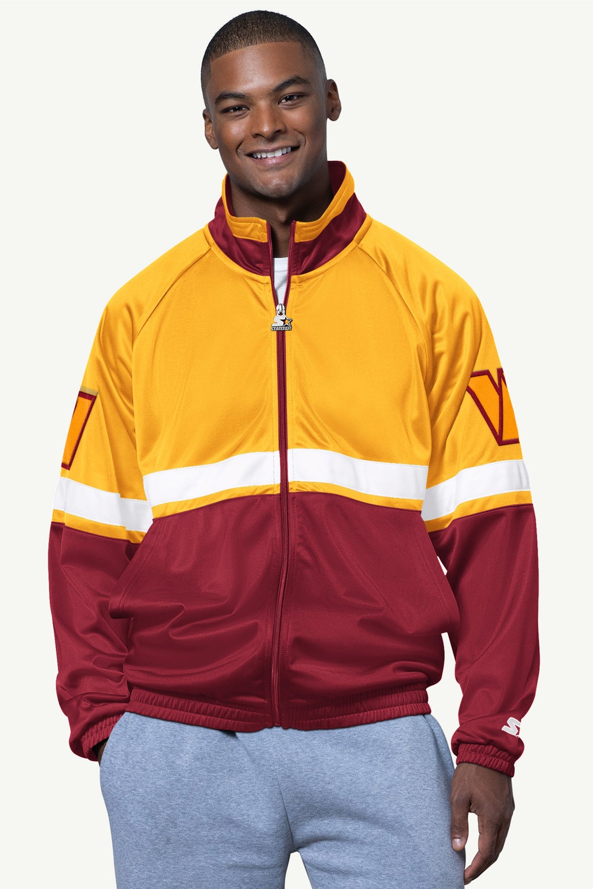 Starter Signature | MENS WASHINGTON COMMANDERS VETERAN TRACK JACKET