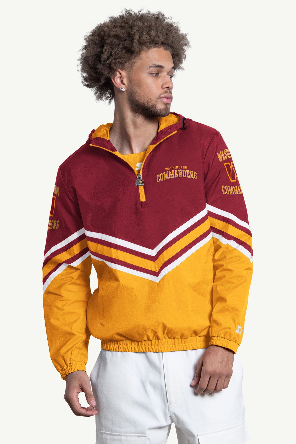 Starter Recommended | MENS WASHINGTON COMMANDERS  FAIR PLAY HALF ZIP HOODED PULLOVER