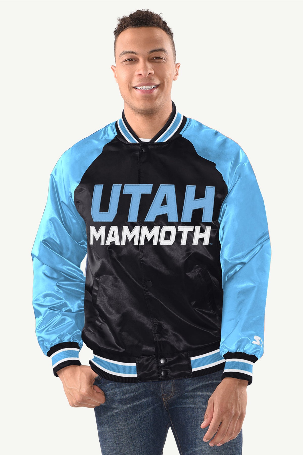 Starter Exclusive | MENS UTAH MAMMOTH INDUCTEE SATIN VARSITY JACKET
