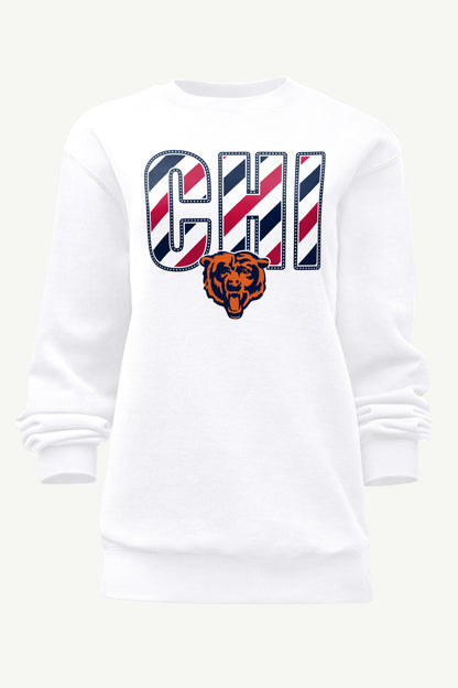 Starter Deals | WOMENS CHICAGO BEARS STARS AND STRIPES SWEATSHIRT
