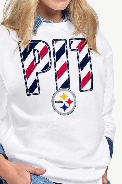 Starter Premium | WOMENS PITTSBURGH STEELERS STARS AND STRIPES SWEATSHIRT