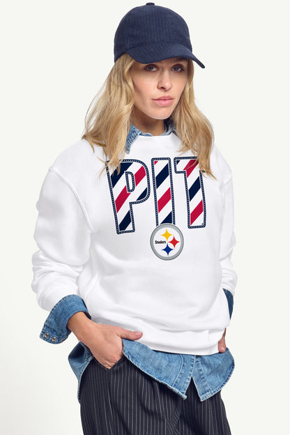 Starter Premium | WOMENS PITTSBURGH STEELERS STARS AND STRIPES SWEATSHIRT