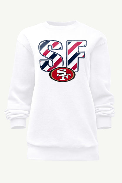 Starter Value | WOMENS SAN FRANCISCO 49ERS STARS AND STRIPES SWEATSHIRT