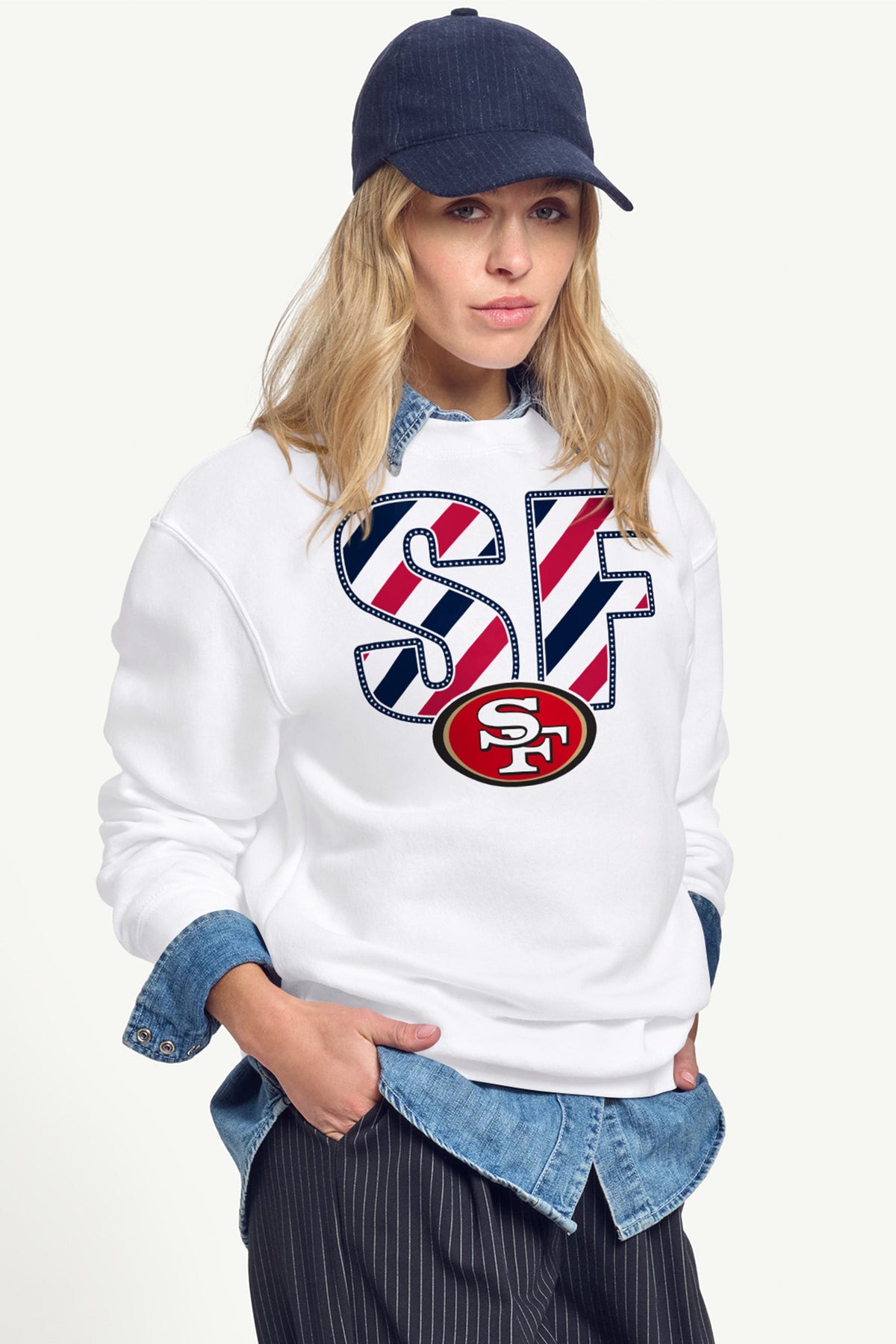 Starter Value | WOMENS SAN FRANCISCO 49ERS STARS AND STRIPES SWEATSHIRT