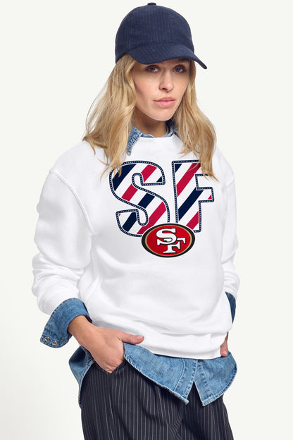 Starter Value | WOMENS SAN FRANCISCO 49ERS STARS AND STRIPES SWEATSHIRT