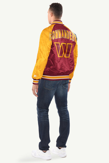 Starter Great Value | MENS WASHINGTON COMMANDERS INDUCTEE SATIN VARSITY JACKET