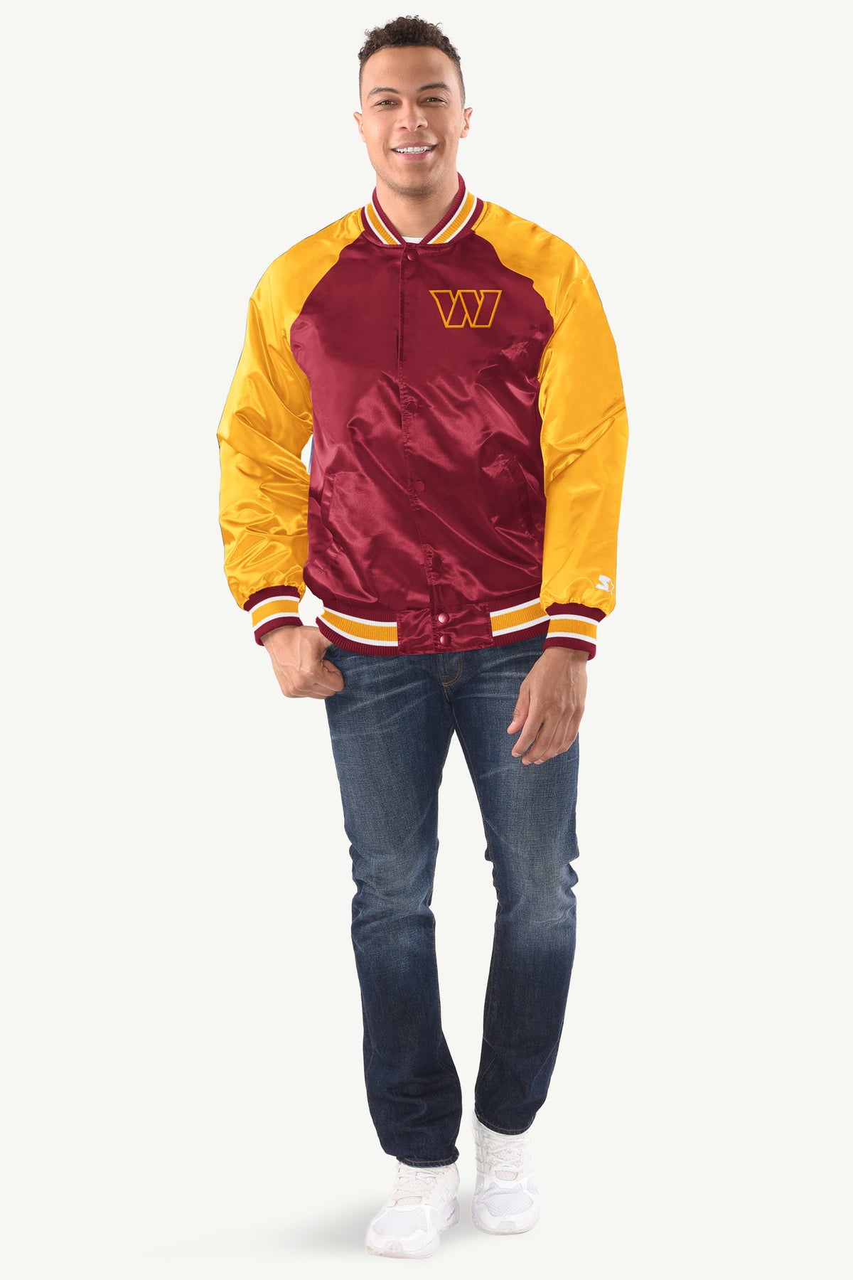 Starter Great Value | MENS WASHINGTON COMMANDERS INDUCTEE SATIN VARSITY JACKET