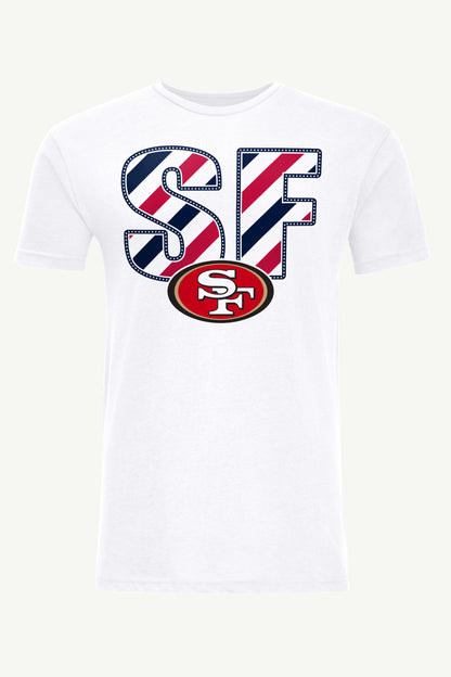 Starter Discount | MENS SAN FRANCISCO 49ERS STARS AND STRIPES T SHIRT