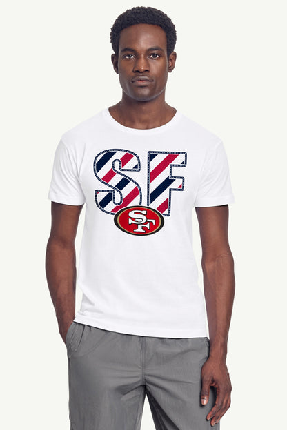 Starter Discount | MENS SAN FRANCISCO 49ERS STARS AND STRIPES T SHIRT