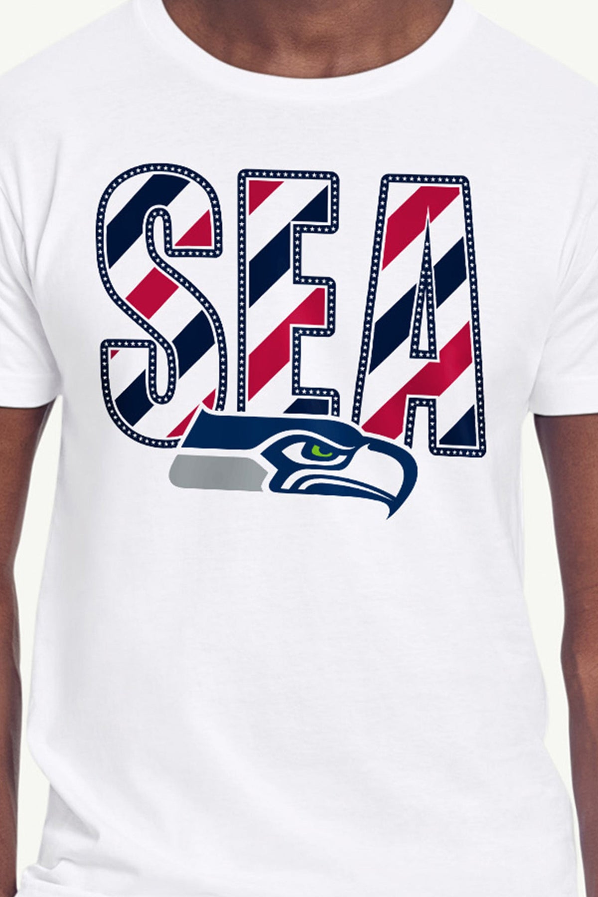 Starter Hot Sale | MENS SEATTLE SEAHAWKS STARS AND STRIPES T SHIRT