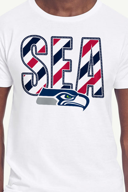 Starter Hot Sale | MENS SEATTLE SEAHAWKS STARS AND STRIPES T SHIRT