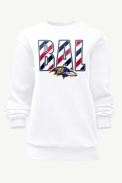 Starter Popular | WOMENS BALTIMORE RAVENS STARS AND STRIPES SWEATSHIRT