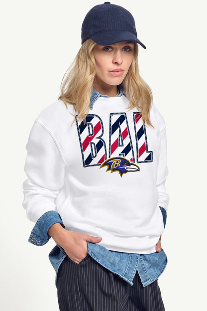 Starter Popular | WOMENS BALTIMORE RAVENS STARS AND STRIPES SWEATSHIRT