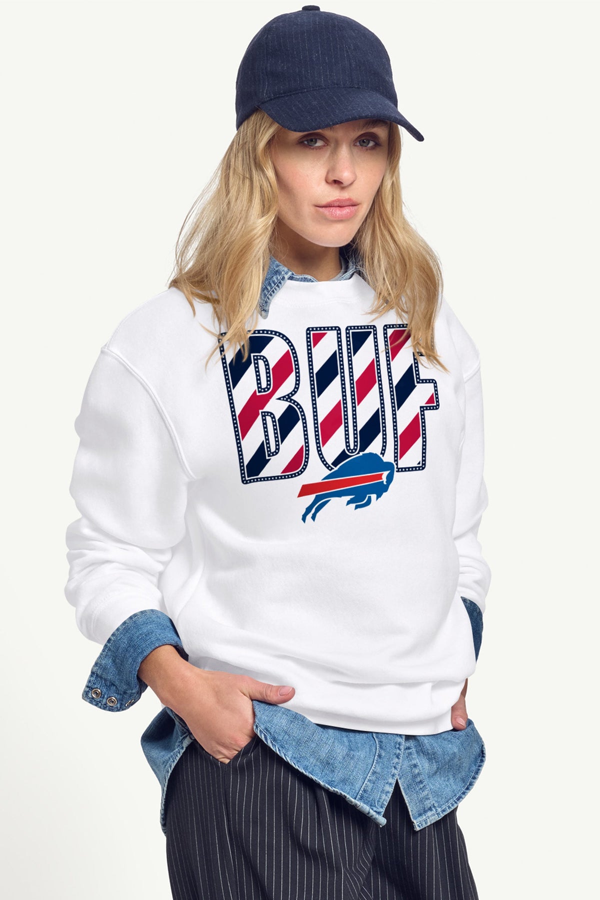 Starter Latest | WOMENS BUFFALO BILLS STARS AND STRIPES SWEATSHIRT