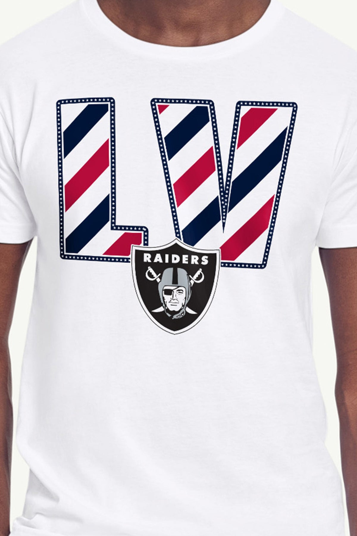 Starter Top Pick | MENS LAS VEGAS RAIDERS STARS AND STRIPES T SHIRT