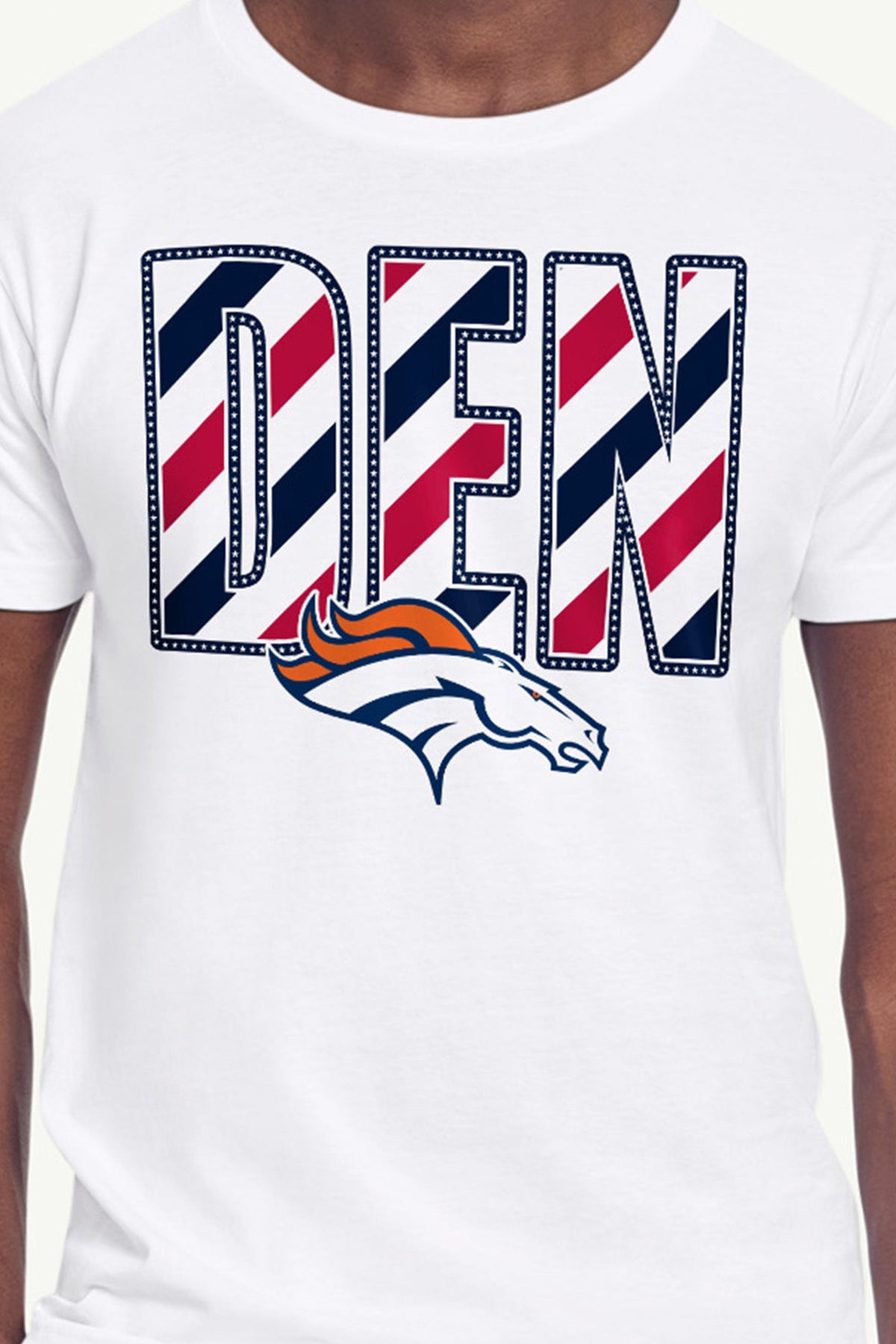 Starter Top Pick | MENS DENVER BRONCOS STARS AND STRIPES T SHIRT