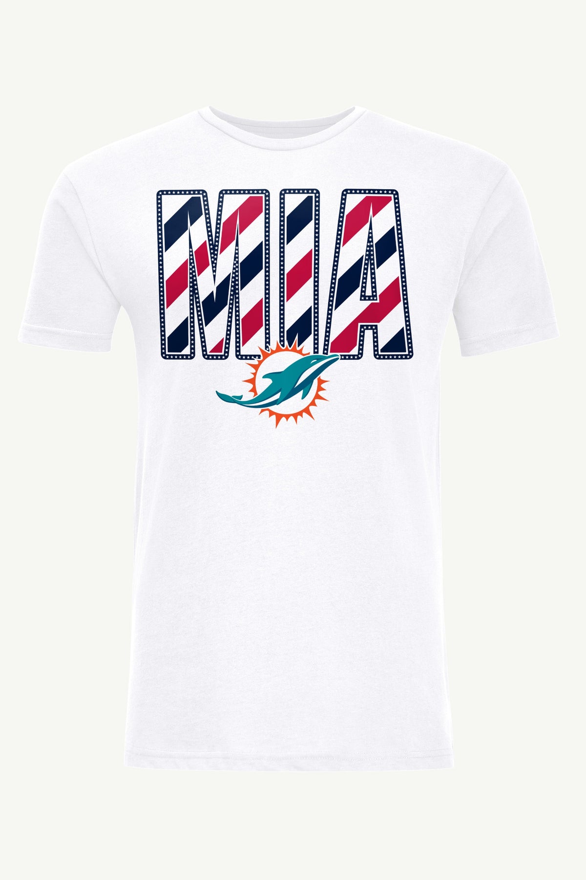 Starter Best Seller | MENS MIAMI DOLHPINS STARS AND STRIPES T SHIRT