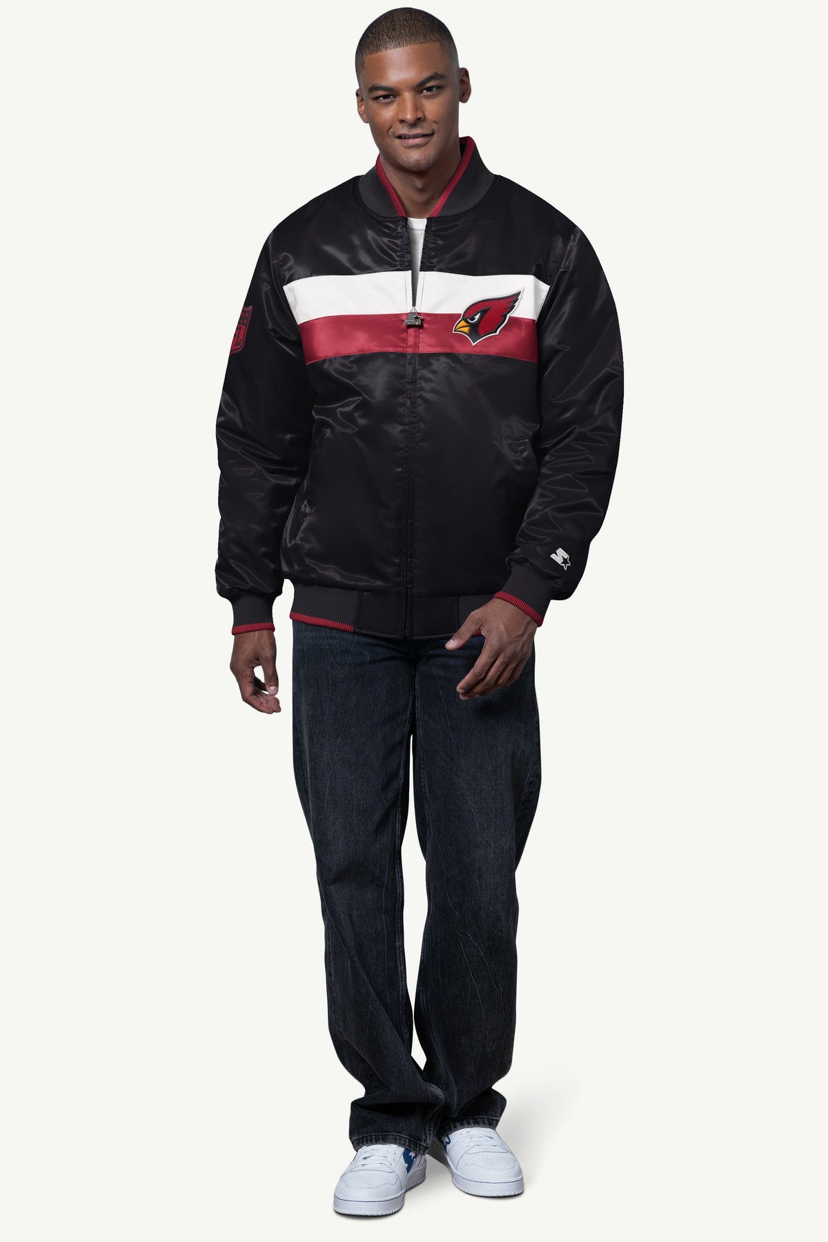 Starter Quality | MENS ARIZONA CARDINALS AMBASSADOR SATIN VARSITY JACKET