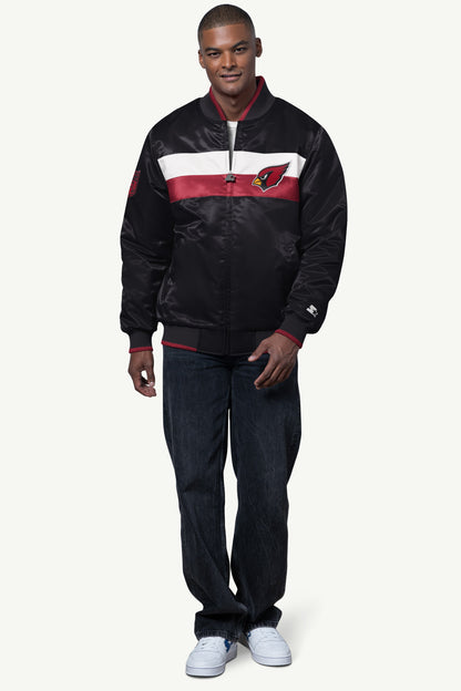 Starter Quality | MENS ARIZONA CARDINALS AMBASSADOR SATIN VARSITY JACKET