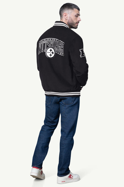 Starter Featured | MENS PITTSBURGH STEELERS BLACKOUT CORDUROY VARSITY JACKET