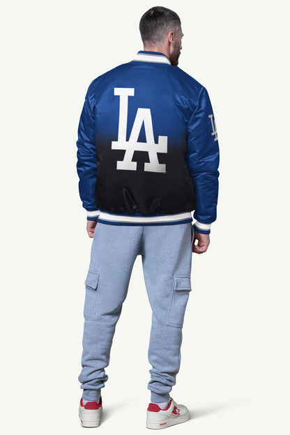Starter Top Pick | MENS LOS ANGELES DODGERS PASS RUSH SATIN VARSITY JACKET