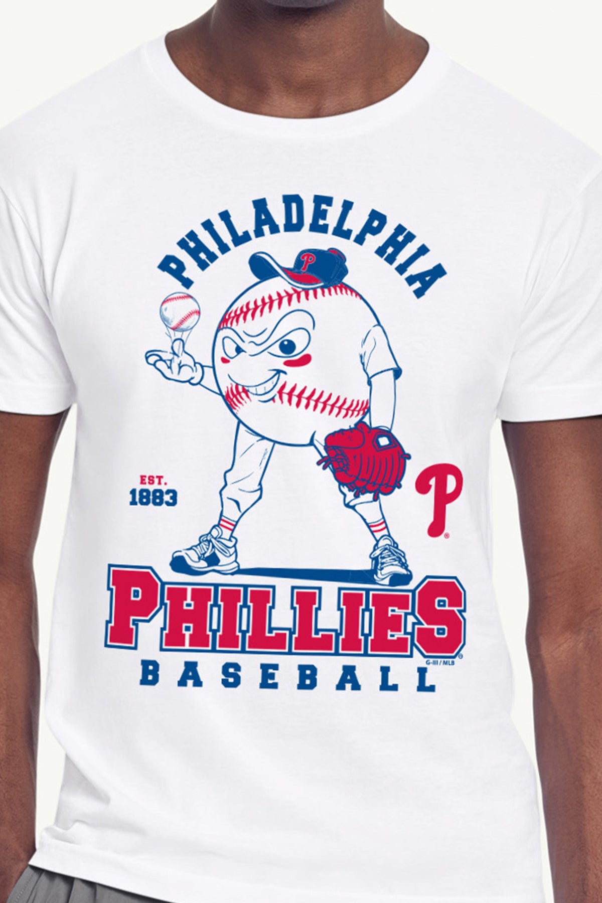 Starter Best Seller | MENS PHILADELPHIA PHILLIES BASEBALL CHARACTER SHORT SLEEVE T SHIRT