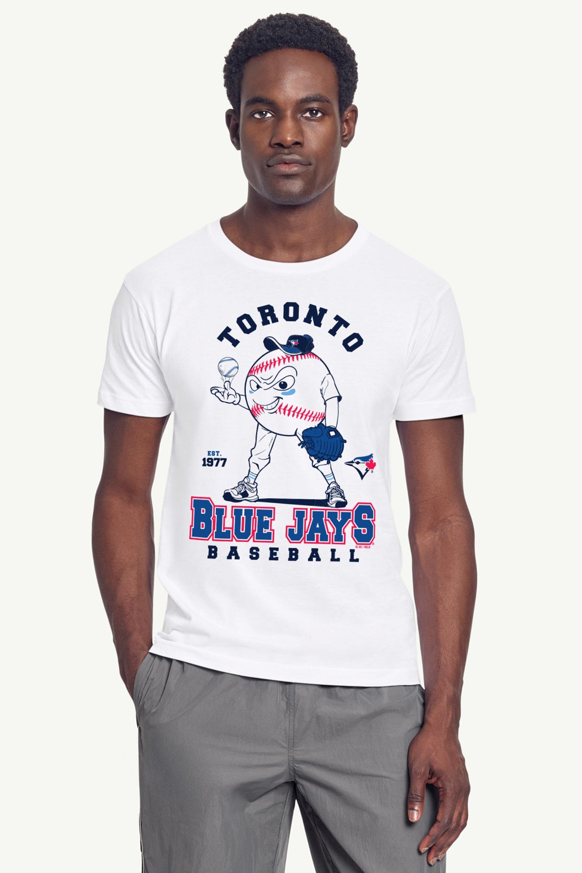 Starter Exclusive | MENS TORONTO BLUE JAYS BASEBALL CHARACTER SHORT SLEEVE T SHIRT
