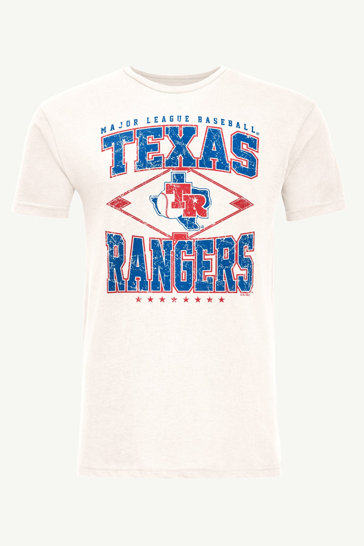 Starter Hot Sale | MENS TEXAS RANGERS DISTRESSED COOPERSTOWN DIAMOND SHORT SLEEVE T SHIRT