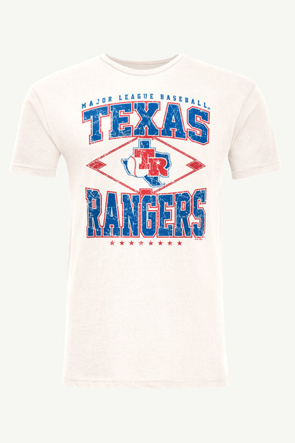 Starter Hot Sale | MENS TEXAS RANGERS DISTRESSED COOPERSTOWN DIAMOND SHORT SLEEVE T SHIRT