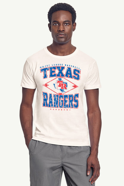 Starter Hot Sale | MENS TEXAS RANGERS DISTRESSED COOPERSTOWN DIAMOND SHORT SLEEVE T SHIRT
