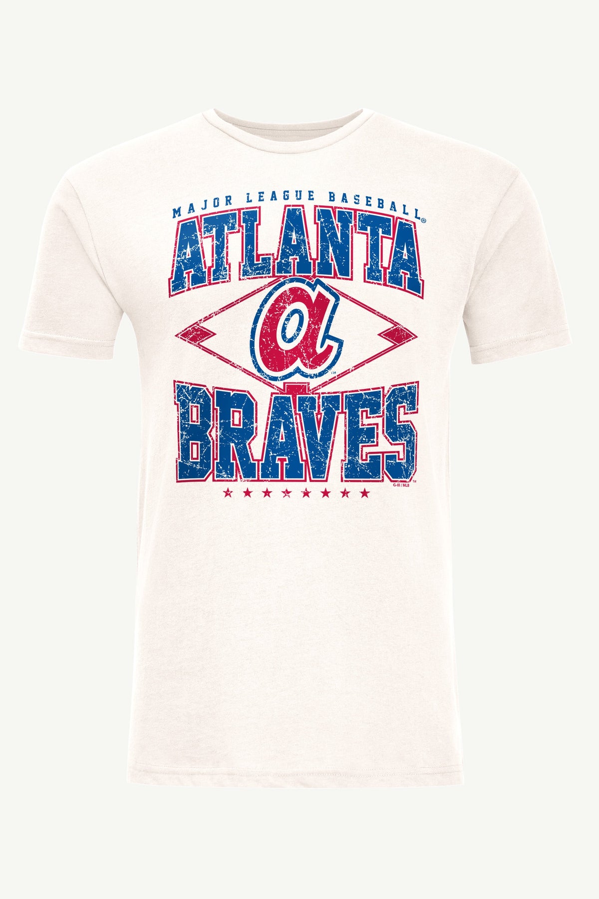 Starter Popular | MENS ATLANTA BRAVES DISTRESSED COOPERSTOWN DIAMOND SHORT SLEEVE T SHIRT
