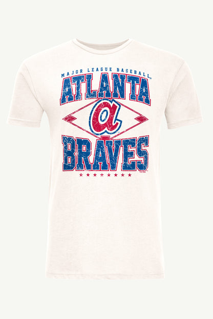 Starter Popular | MENS ATLANTA BRAVES DISTRESSED COOPERSTOWN DIAMOND SHORT SLEEVE T SHIRT