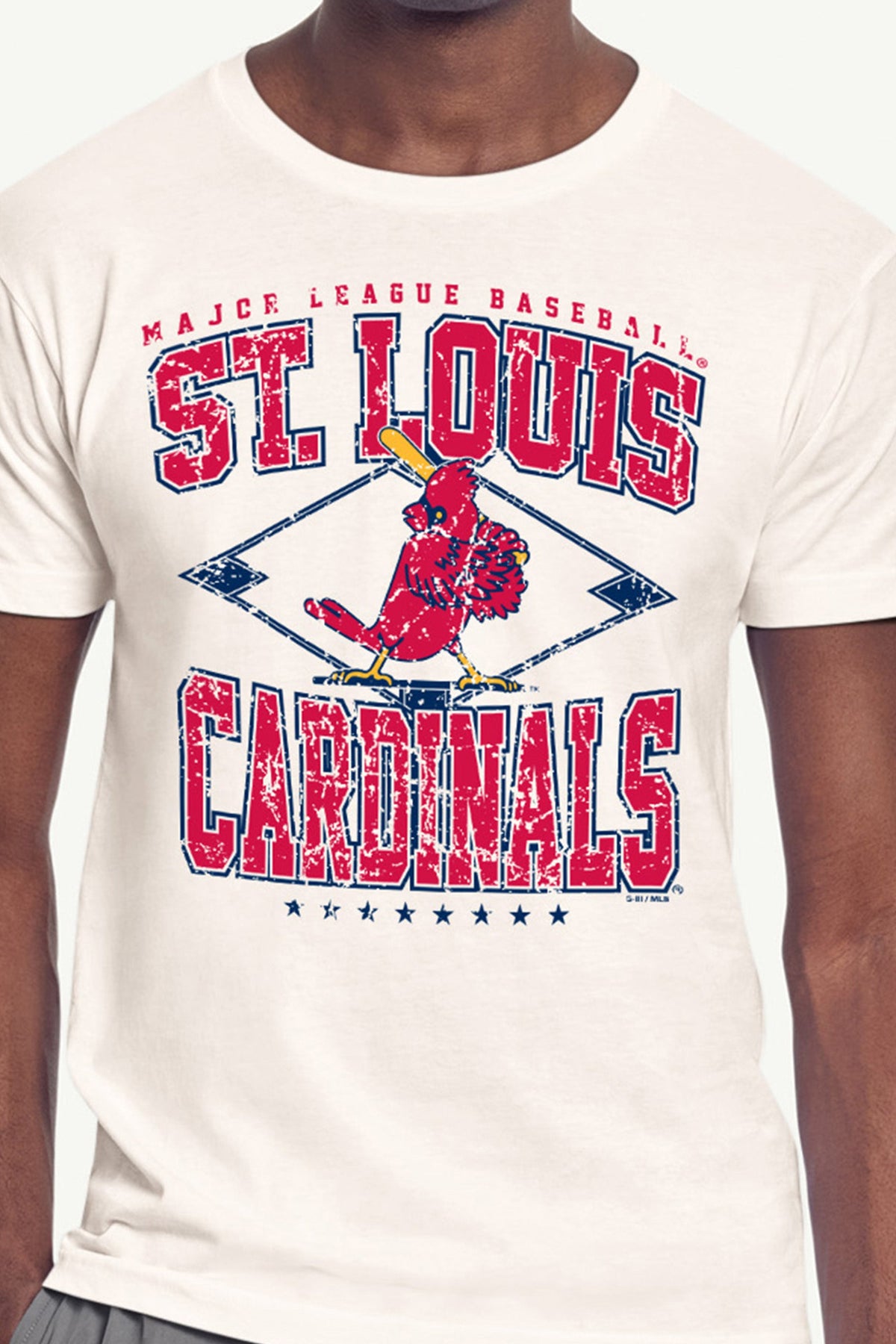 Starter Everyday | MENS ST. LOUIS CARDINALS DISTRESSED COOPERSTOWN DIAMOND SHORT SLEEVE T SHIRT