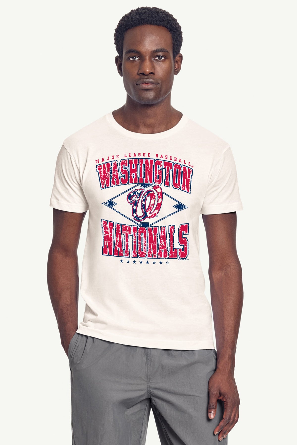 Starter Smart Buy | MENS WASHINGTON NATIONALS DISTRESSED COOPERSTOWN DIAMOND SHORT SLEEVE T SHIRT