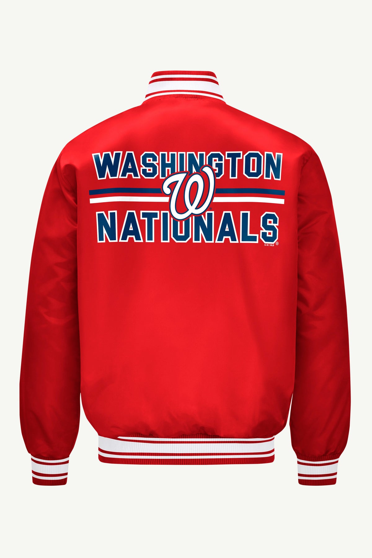 Starter Popular | MENS WASHINGTON NATIONALS SATIN VARSITY JACKET