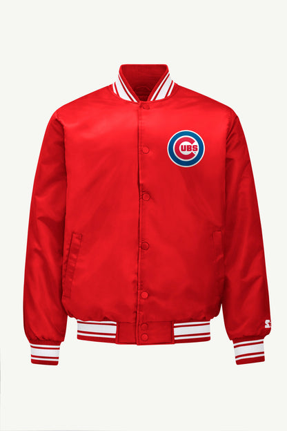 Starter Discount | MENS CHICAGO CUBS SATIN VARSITY JACKET