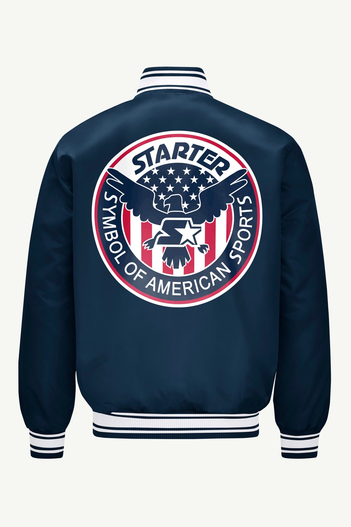 Starter Customer Favorite | MENS STARTER USA EAGLE CREST SATIN VARSITY JACKET